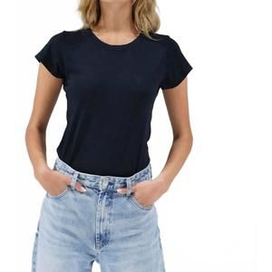 NEW LNA fitted rib crewneck tee in black